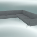 3d model Corner sofa Outline (Vancouver 14, Polished Aluminum) - preview
