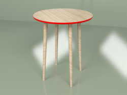 Sputnik table mini veneer (red)