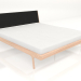 3d model Double bed Fawn with dark headboard 180X200 - preview