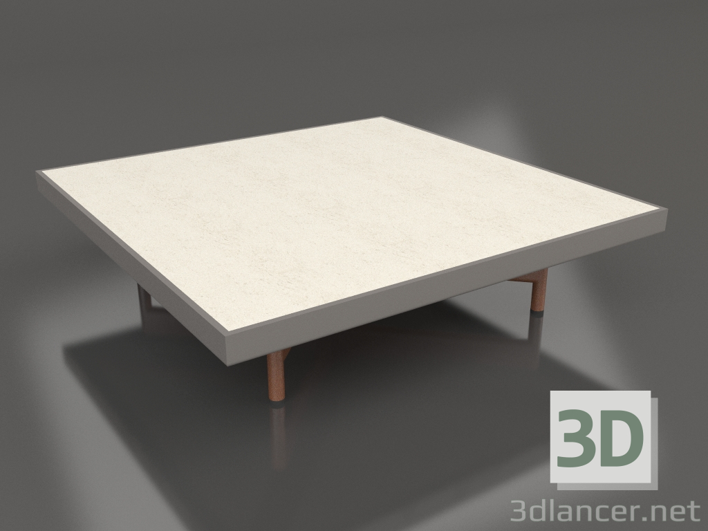 modello 3D Tavolino quadrato (grigio quarzo, DEKTON Danae) - anteprima