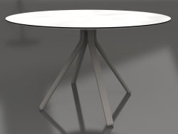 Table à manger ronde sur pied colonne Ø120 (Gris quartz)