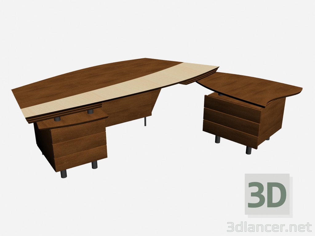3D Modell John Sagomata Scrivania Schreibtisch - Vorschau
