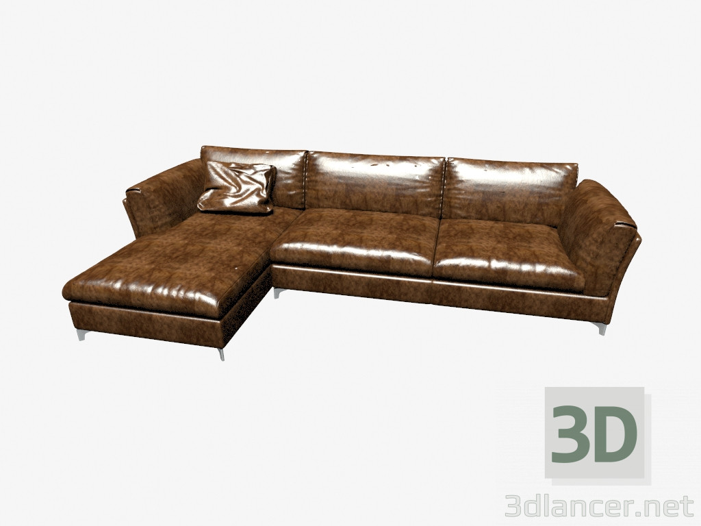 3D Modell Sofa Bahia mit Chaiselongue - Vorschau