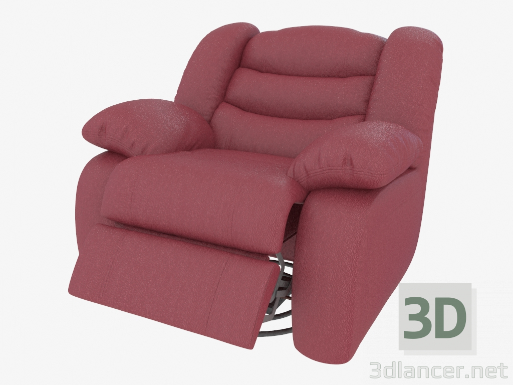3 डी मॉडल चमड़े के असबाब के साथ कुर्सी रॉकिंग - पूर्वावलोकन