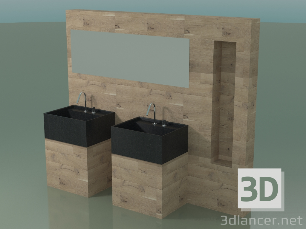 3d модель Система декора для ванной комнаты (D06) – превью