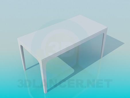 3d model Rectangular table - preview