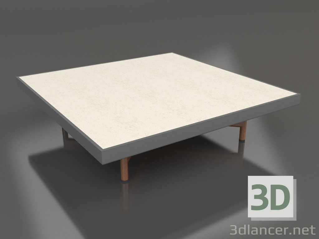 modello 3D Tavolino quadrato (Antracite, DEKTON Danae) - anteprima