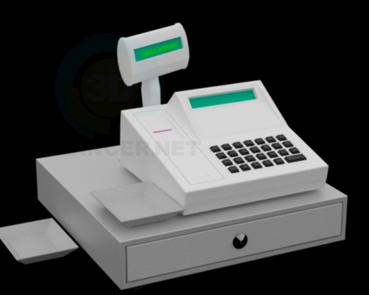 3d model cash register - preview