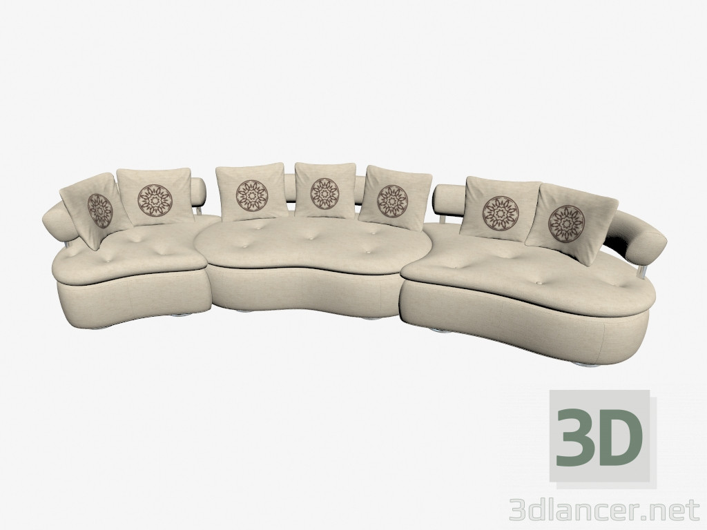 3D Modell Modulares Sofa Rafael - Vorschau