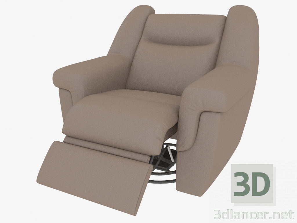 3D Modell Sessel mit Fußstütze - Vorschau