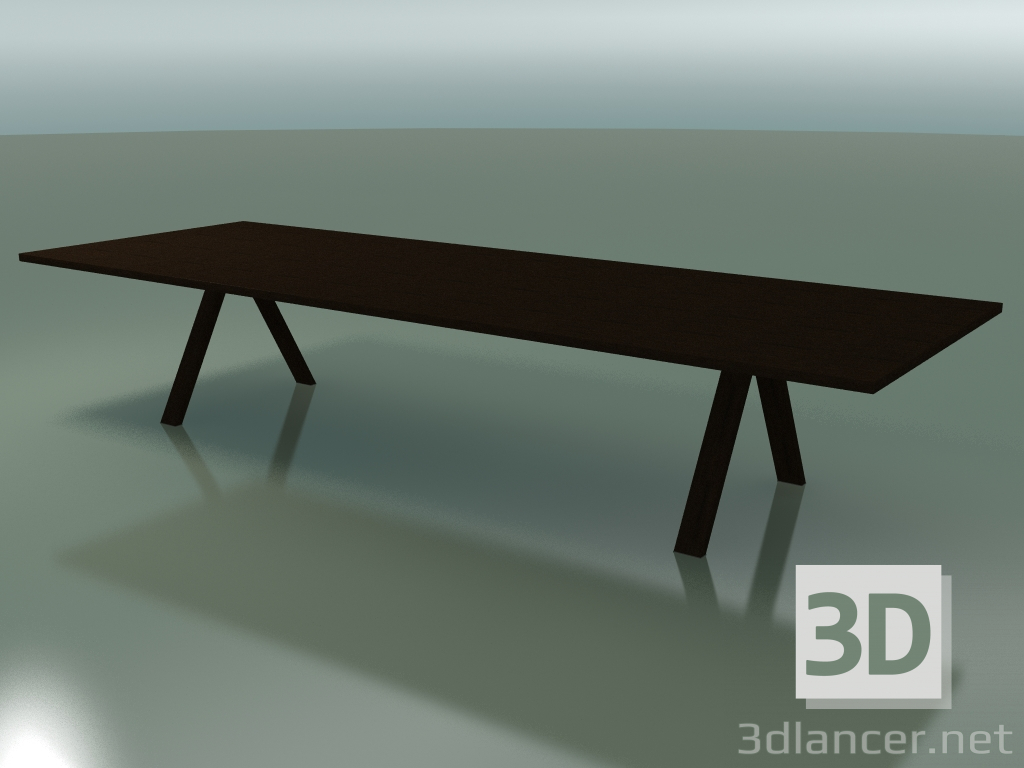 modello 3D Tavolo con piano di lavoro standard 5000 (H 74 - 390 x 135 cm, wengè, composizione 1) - anteprima