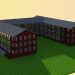3D modeli Üç katlı bina - önizleme