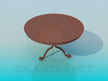 3 डी मॉडल गोल चाय की मेज - पूर्वावलोकन