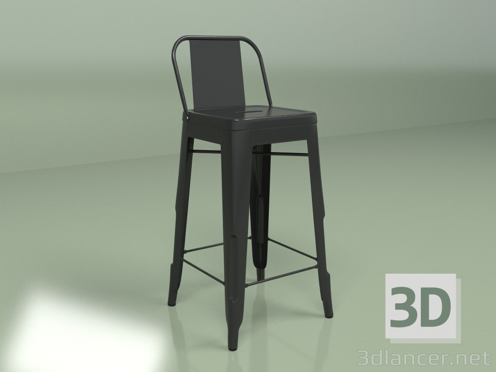 3d model Bar stool Marais Color with backrest - preview