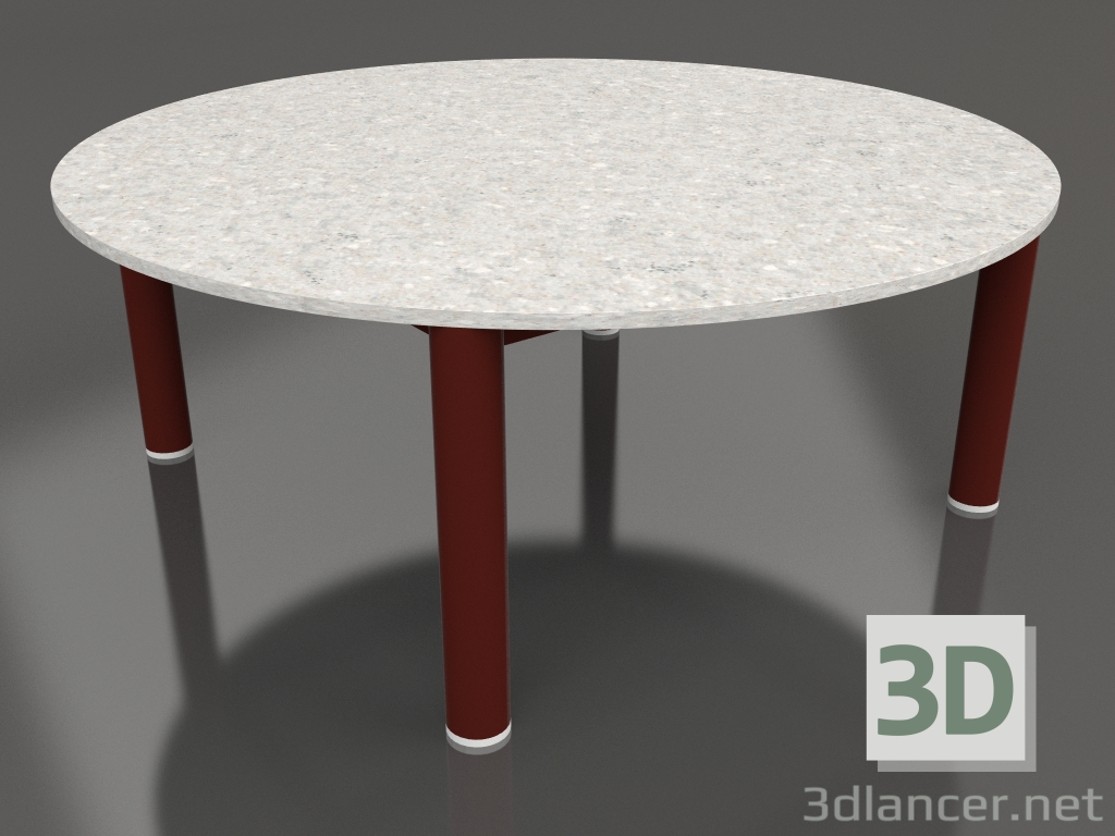modèle 3D Table basse D 90 (Rouge vin, DEKTON Sirocco) - preview