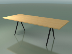 Table rectangulaire 5434 (H 74 - 100x240 cm, pieds 180 °, plaqué L22 chêne naturel, V44)