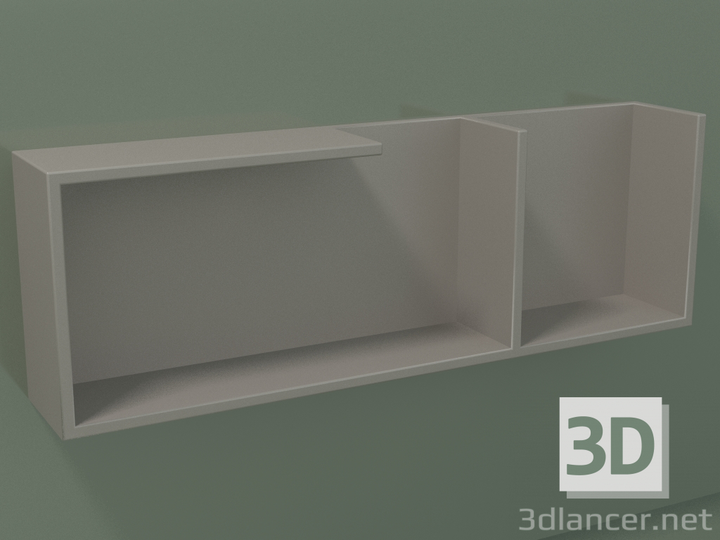 modèle 3D Etagère horizontale (90U19007, Argile C37, L 72, P 12, H 24 cm) - preview