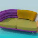 modèle 3D Canapé informel coloré - preview