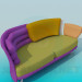 3d модель Разноцветный неформальный диван – превью