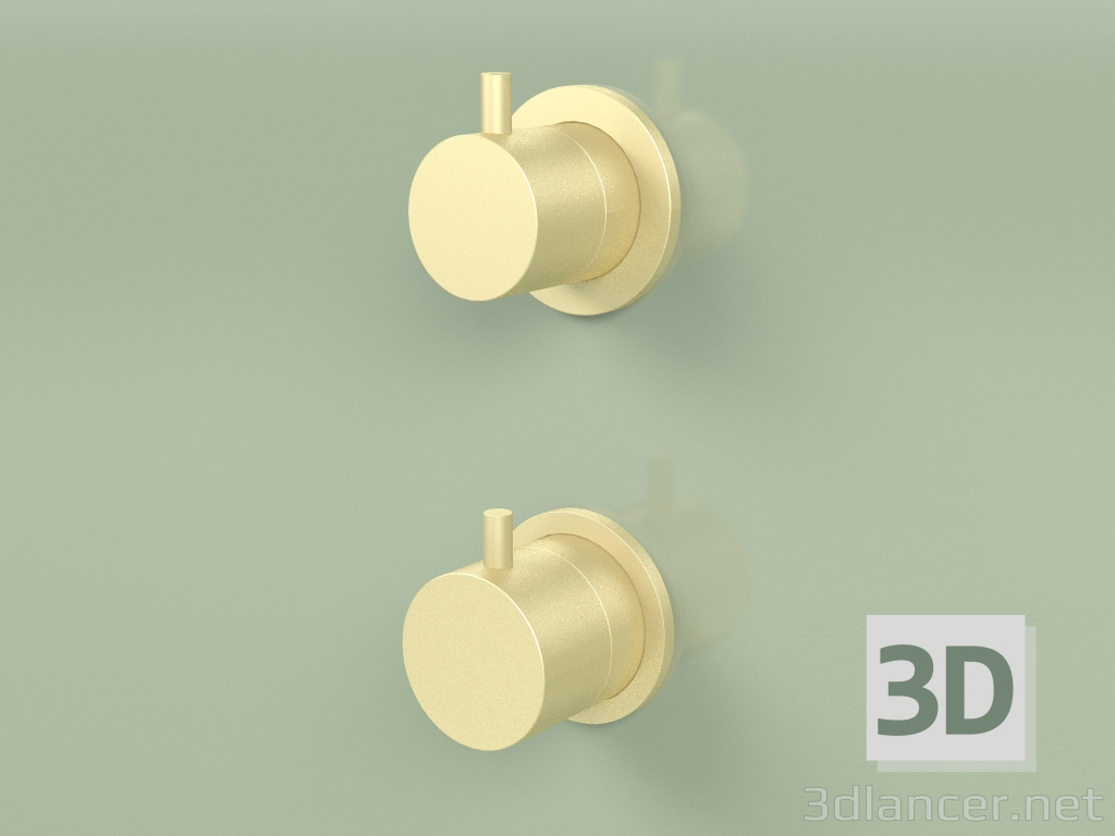 3d model Thermostatic mixer set with 1 shut-off valve (12 48, OC) - preview