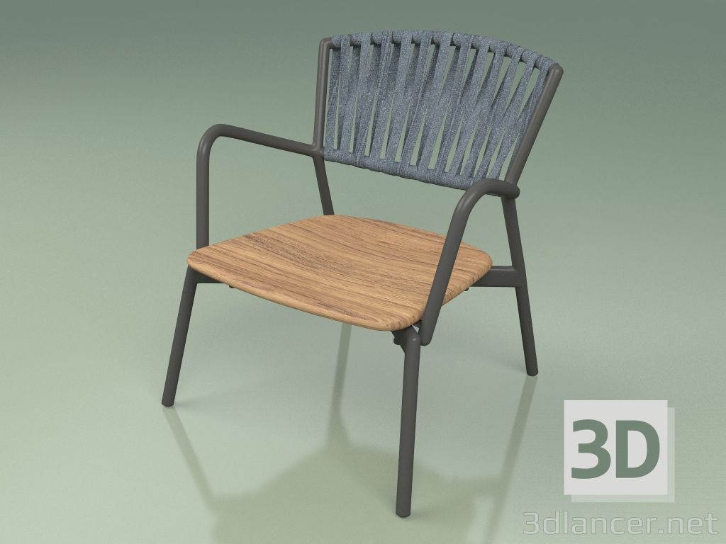 3D Modell Stuhl 127 (Gürtel Teal) - Vorschau