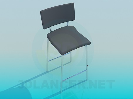 modèle 3D Chaise haute avec jambes - preview