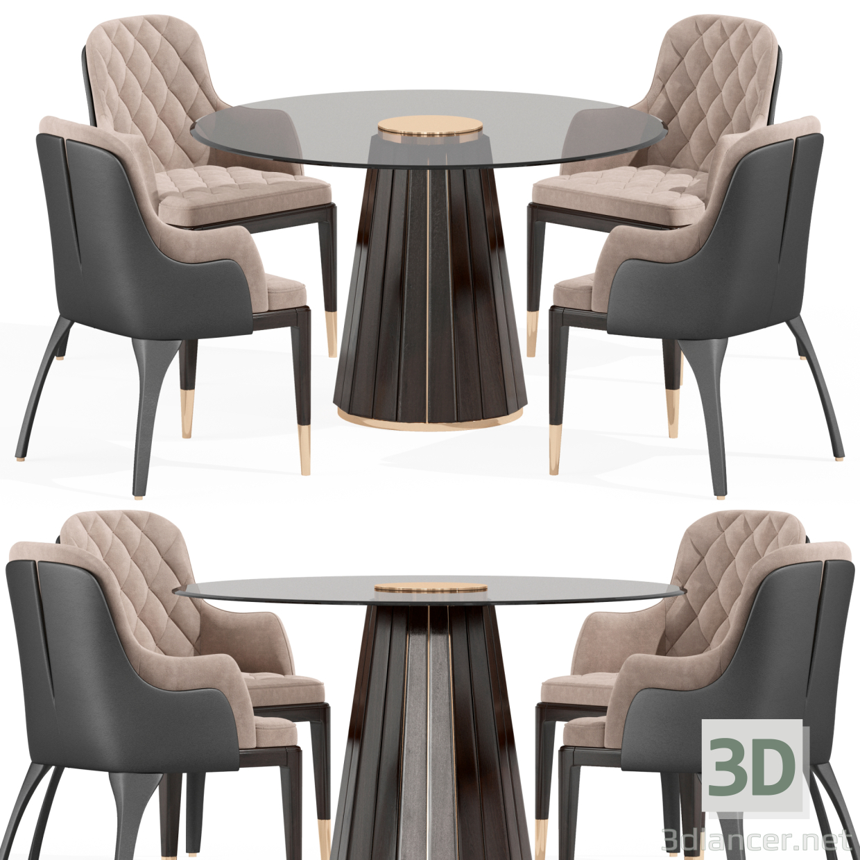 3d DARIAN DINING TABLE model buy - render