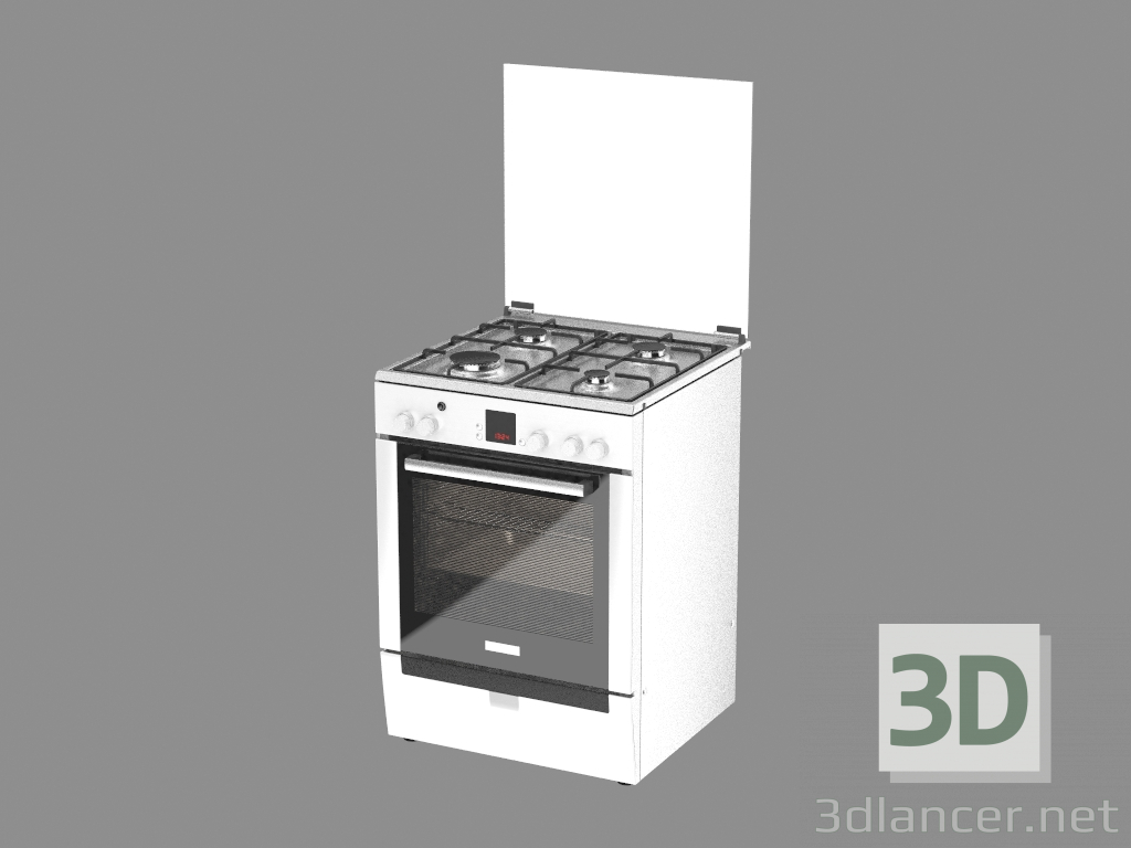 modèle 3D Cuisinière à gaz HGG 245255 R (85h60h60) - preview