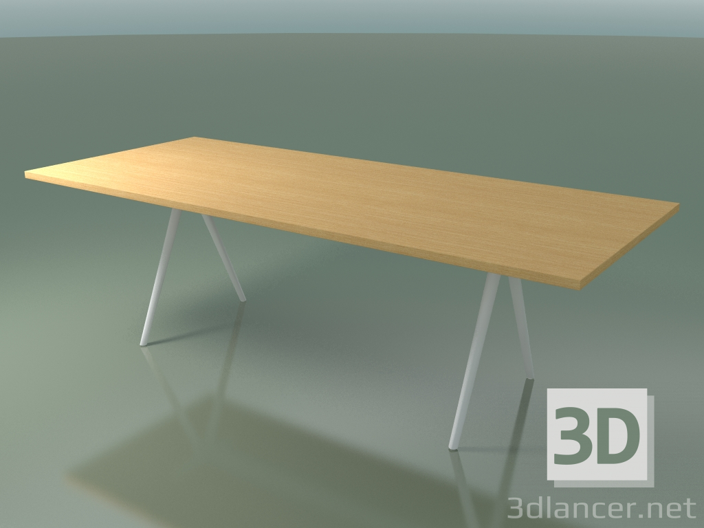 modèle 3D Table rectangulaire 5434 (H 74 - 100x240 cm, pieds 180 °, plaqué L22 chêne naturel, V12) - preview