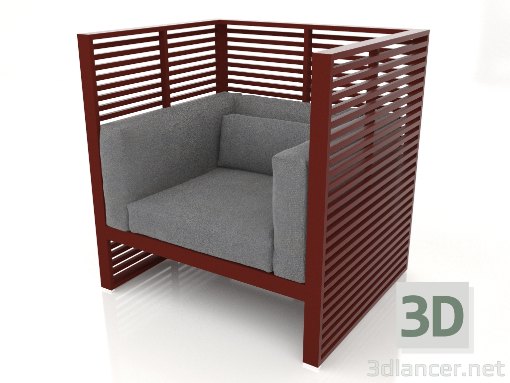 3d model Armchair Normando (Wine red) - preview