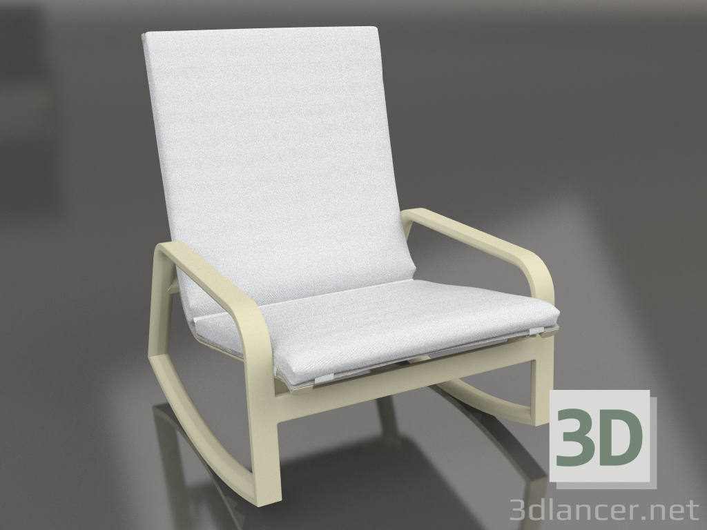 Modelo 3d Cadeira de balanço (ouro) - preview