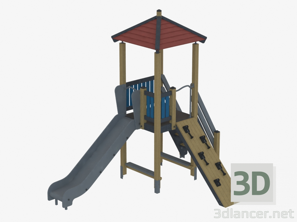 Modelo 3d Complexo de jogos para crianças (K1104) - preview