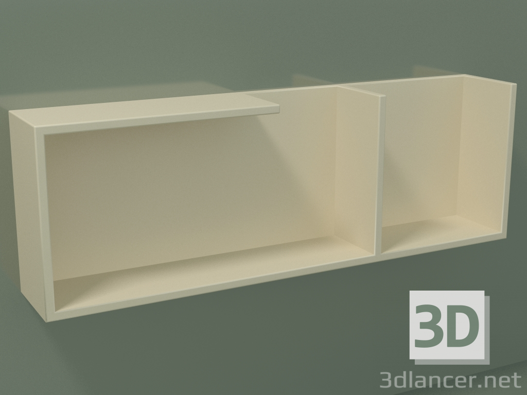 modello 3D Mensola orizzontale (90U19007, Bone C39, L 72, P 12, H 24 cm) - anteprima