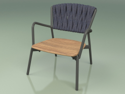 Cadeira 227 (fumaça de metal, cinto acolchoado cinza-azul)
