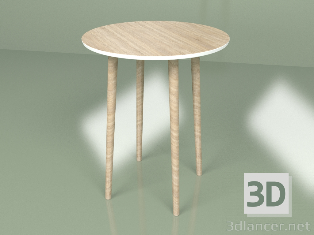 modèle 3D Table Spoutnik mini placage (blanc) - preview
