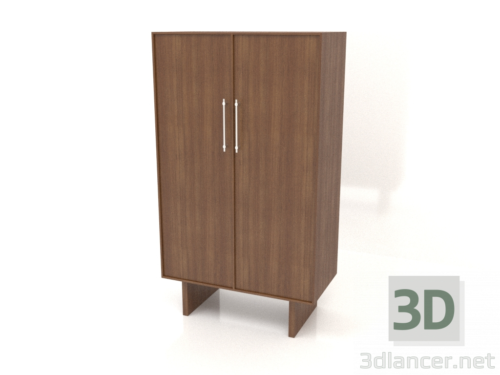 3 डी मॉडल अलमारी डब्ल्यू 02 (800x400x1400, लकड़ी की भूरी रोशनी) - पूर्वावलोकन