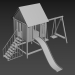 3d A swing, a slide for a children's playground model buy - render