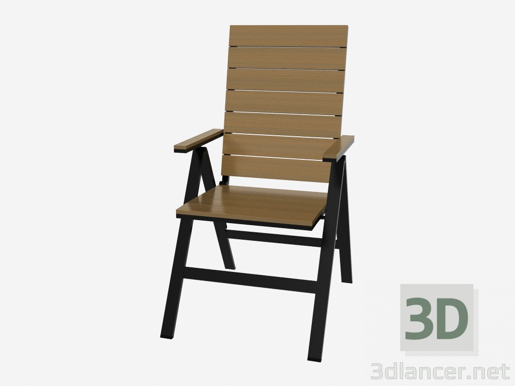 3d модель Кресло откидывающееся (темное) – превью