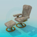 3d model Armchair with adjustable feet - preview