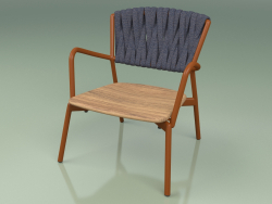 Stuhl 227 (Metallrost, gepolsterter Gürtel Grau-Blau)