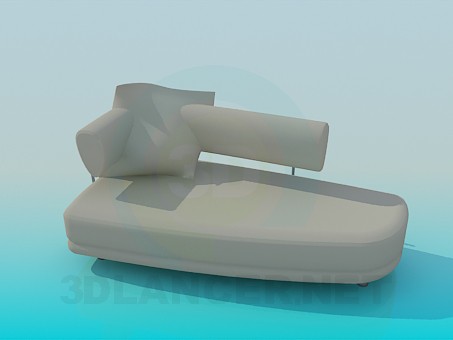 3d model trestle bed - preview