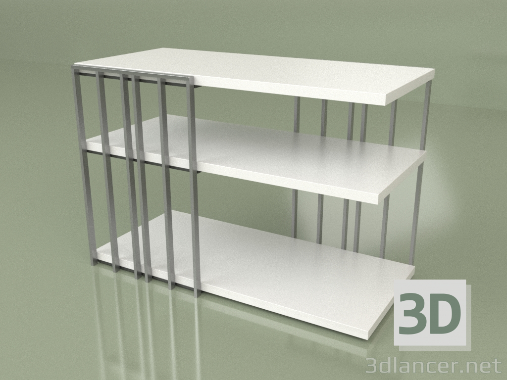 modèle 3D Bibliothèque GL 115 (Blanc) - preview
