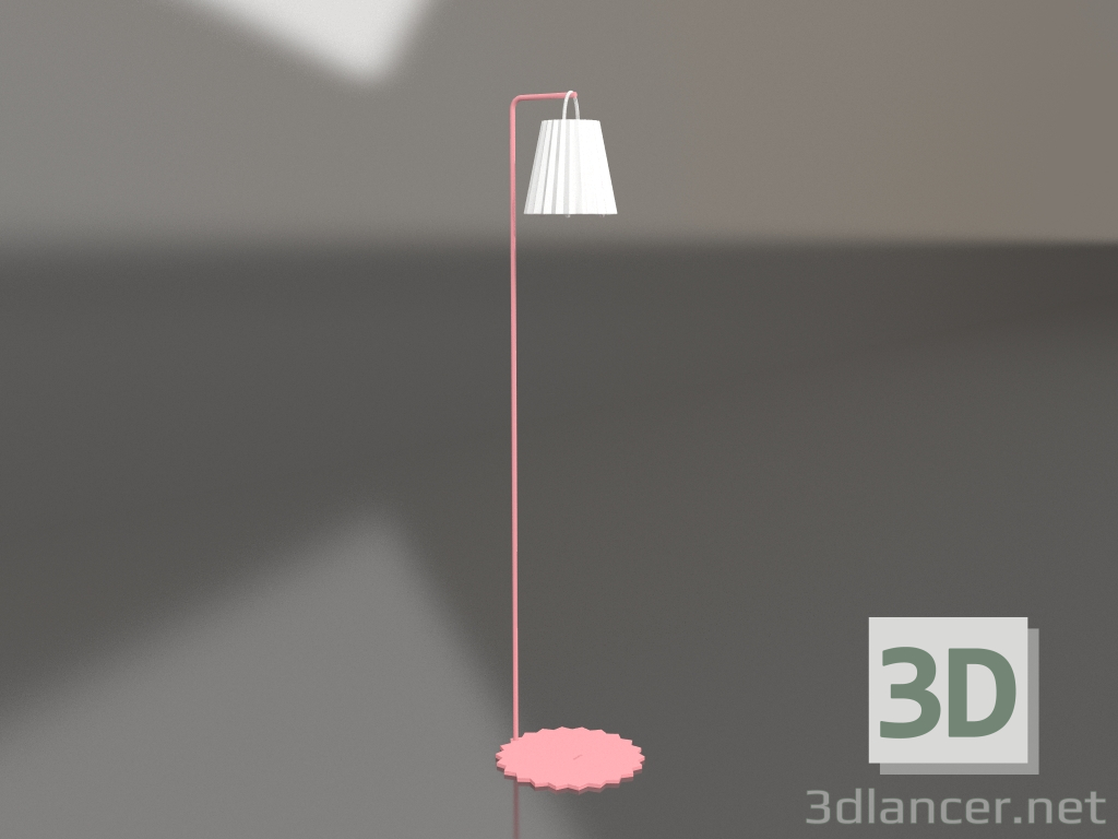 3D Modell Stehlampe (Rosa) - Vorschau