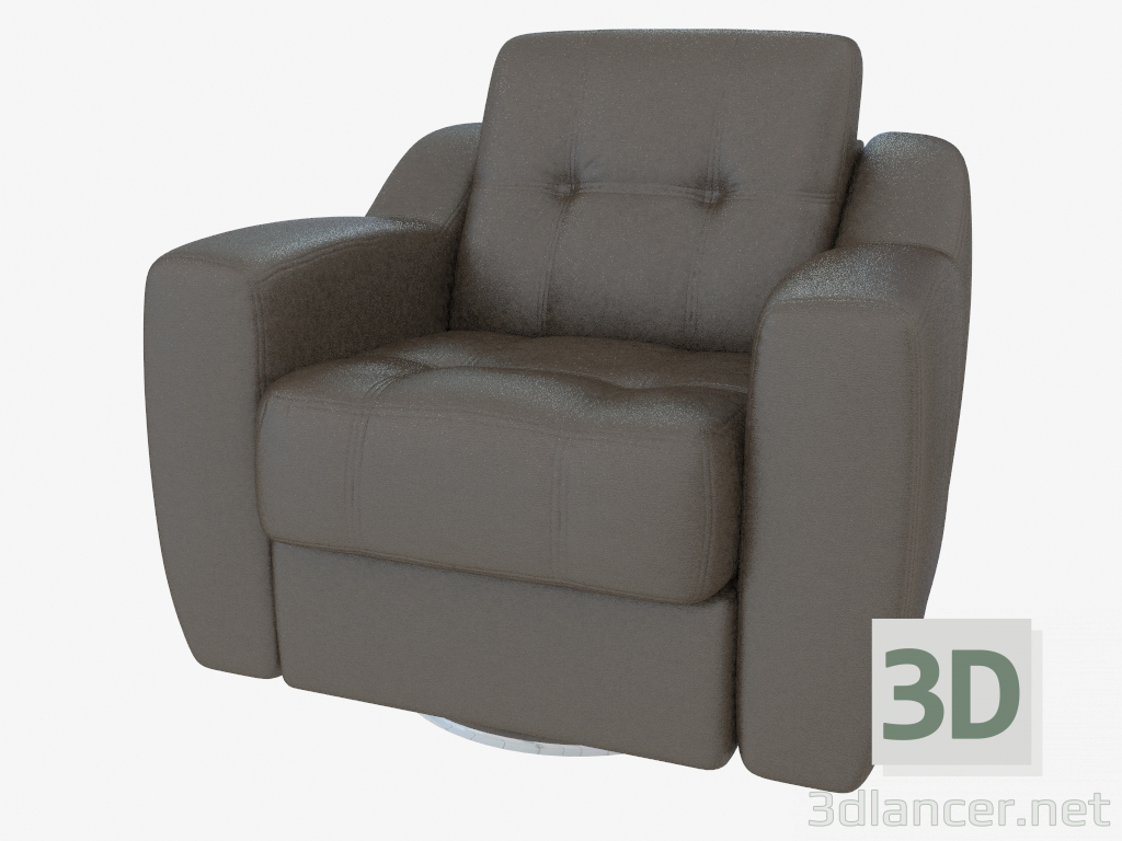 3d модель Кресло с кожаной обивкой – превью