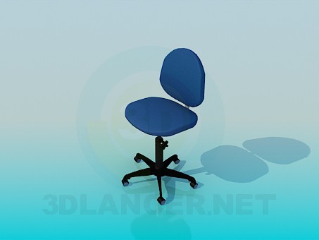 3D Modell Drehstuhl für Computer Tisch - Vorschau