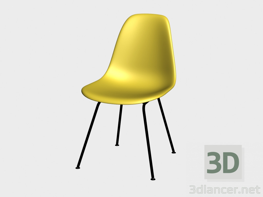 modello 3D Sedia Sedia laterale in plastica Eames DSX - anteprima