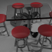 3 डी टेबल और कुर्सियाँ - टेबल और कुर्सियाँ मॉडल खरीद - रेंडर