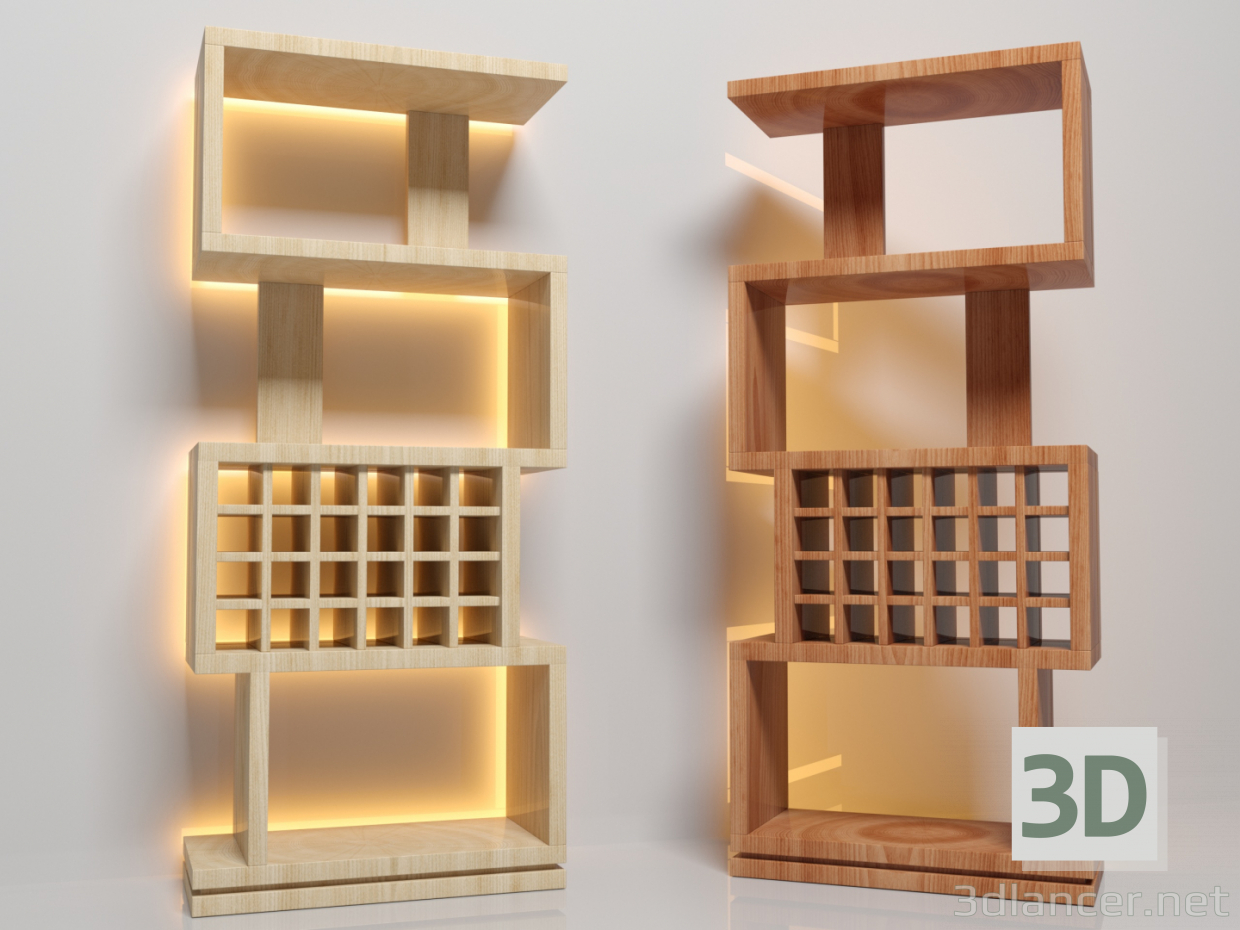3d Bar Cabinet model buy - render
