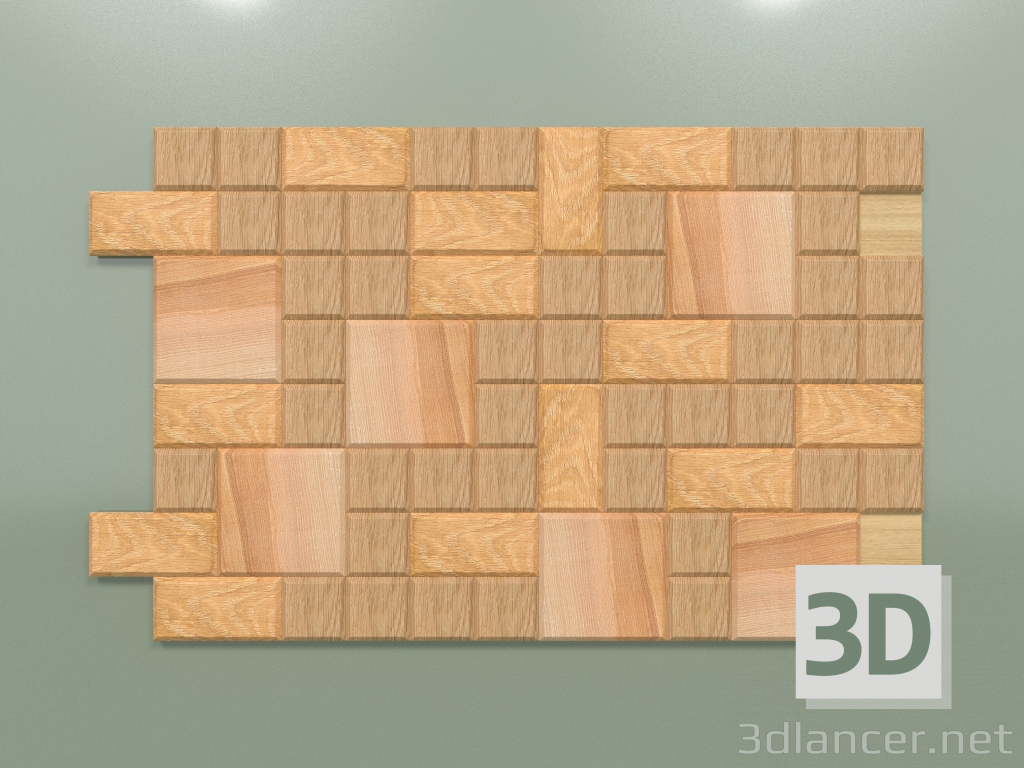 3D Modell Holzplatte Natur - Vorschau