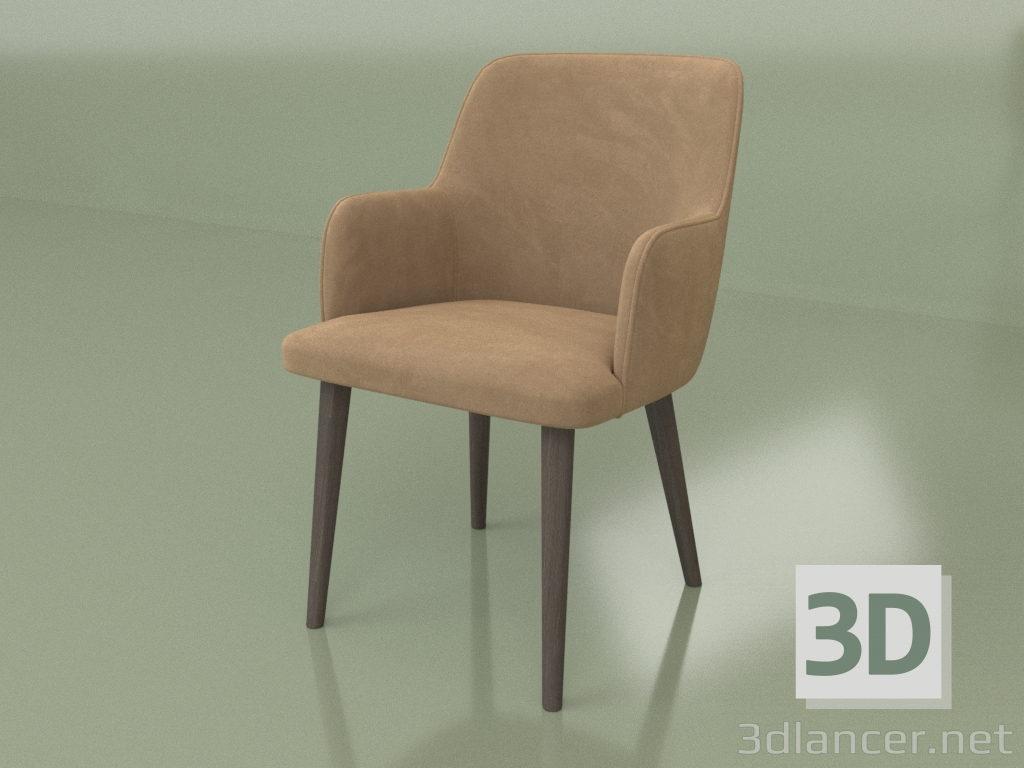 modèle 3D Chaise Santino XL (pieds Tin-120) - preview
